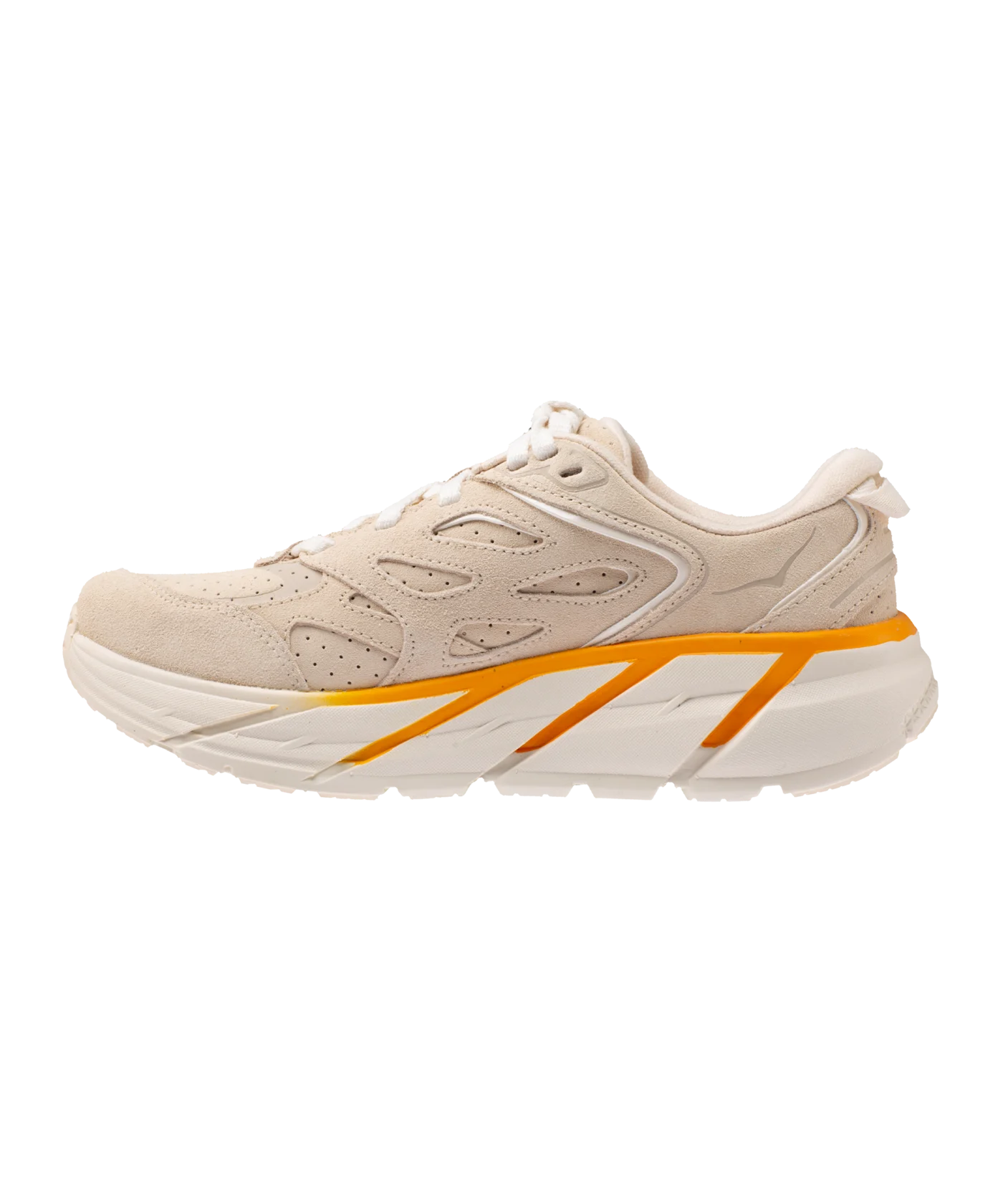 HOKA Clifton L Suede Braun Gelb