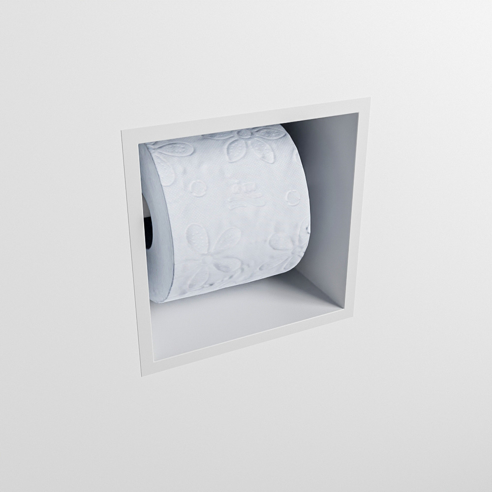 Mondiaz Easy Cube toilet rolhouder 16x16cm talc