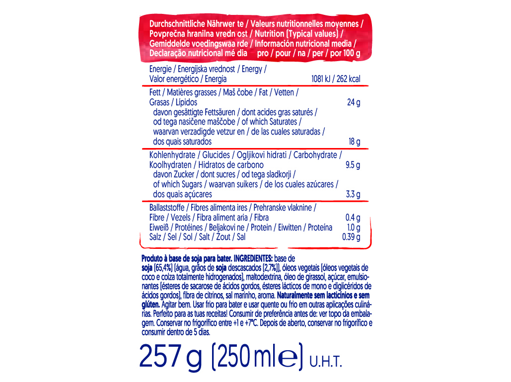 CREME ALPRO DE SOJA FRESCO PARA BATER 250ML