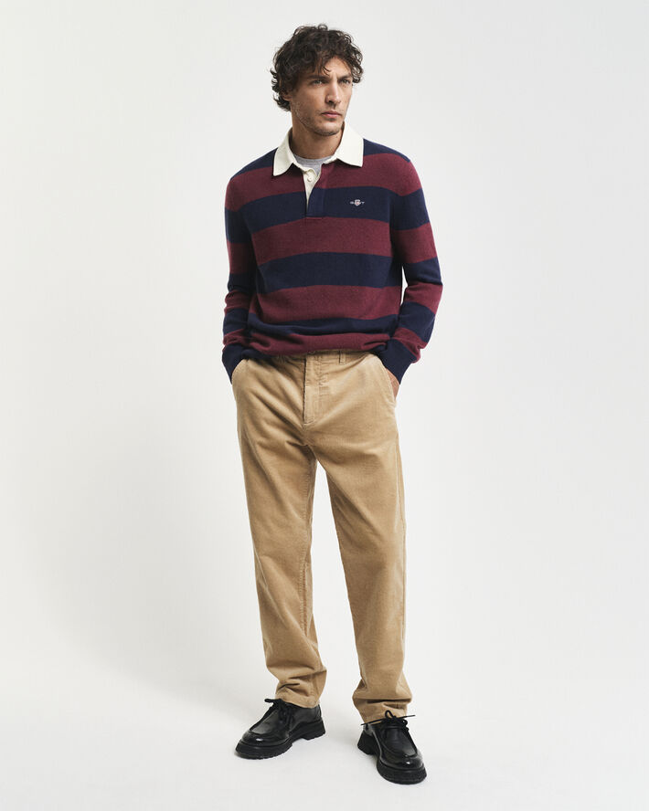 Gant REGULAR CORD CHINOS Dark khaki