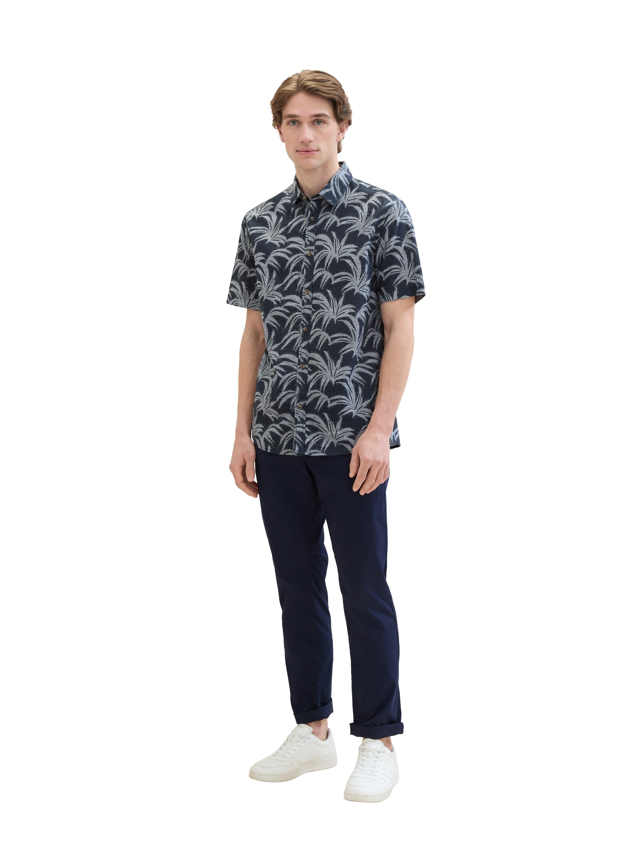 TOM TAILOR 5-Pocket-Hose  mit Marken-Badge auf der Rückseite