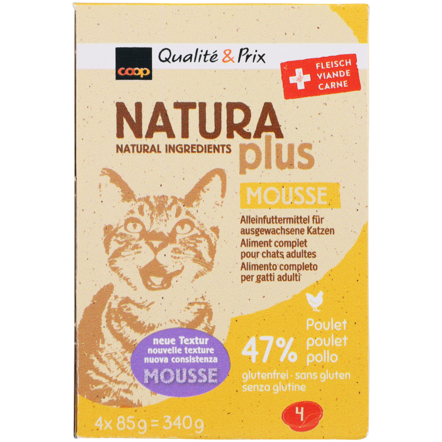 Naturaplus Cat Mousse Poulet 4x85g