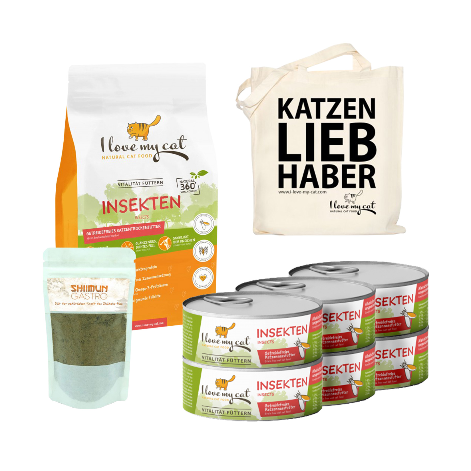 Set d'aliments pour chats souffrant de gastro-entérite