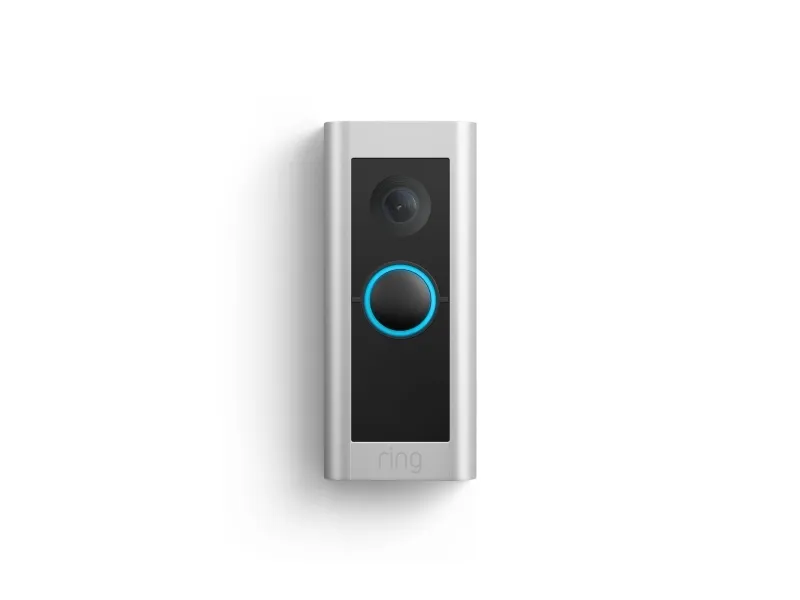 Ring Battery Video Doorbell Pro - Smart dørklokke - med kamera - med Head-to-Toe View, 3D Motion Detection, Colour Night Vision, 30-dages gratis prøve på Ring Protect - trådløs - 802.11b/g/n/ax - 2.4 Ghz, 5 GHz - satinnikkel