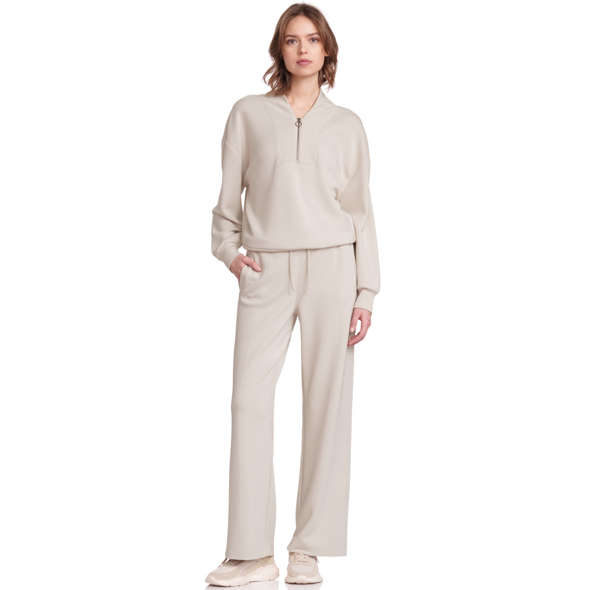 Damen Troyer aus Modal-Mix hellbeige