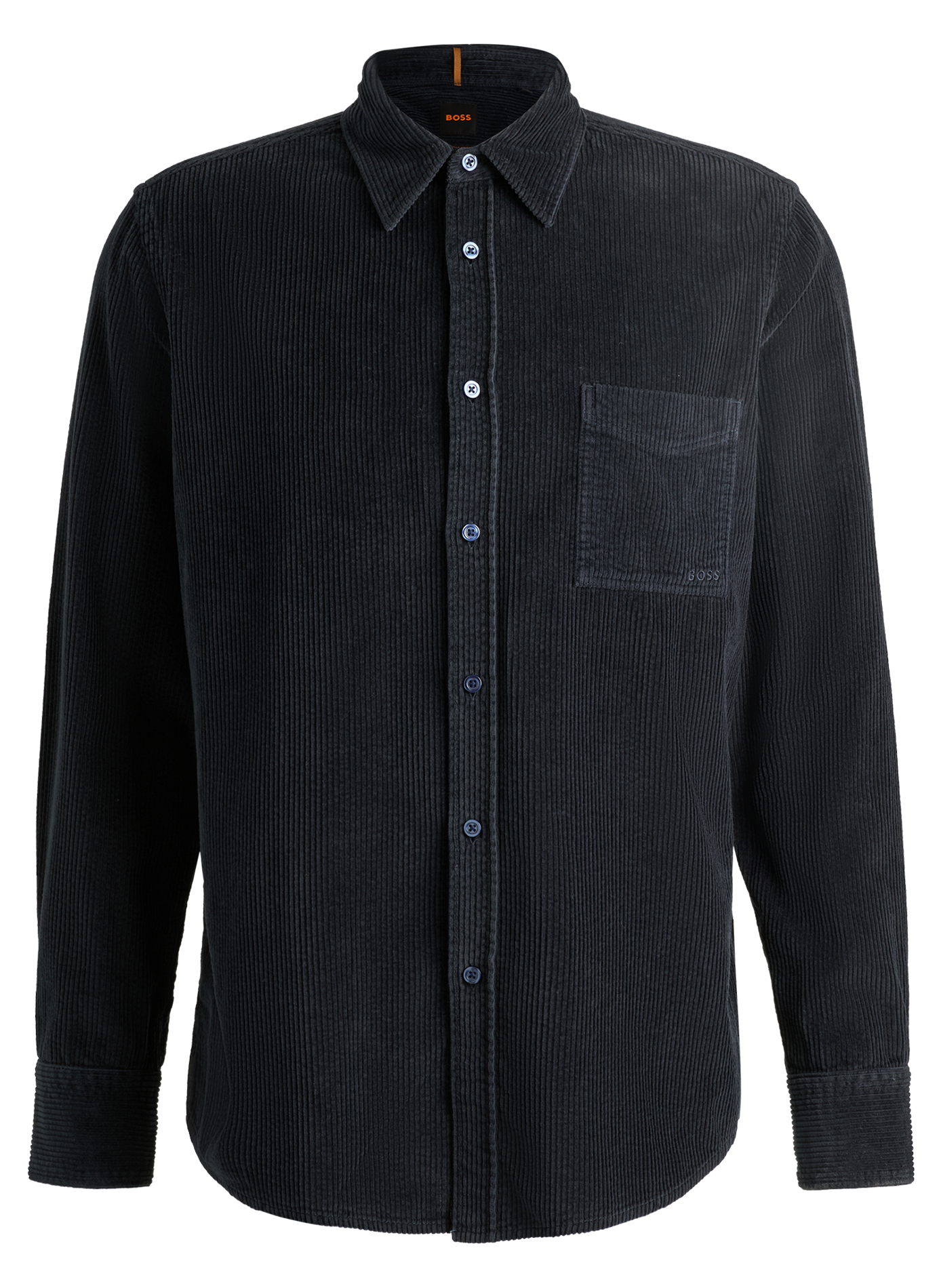 Chemise col classique en coton | Bleu