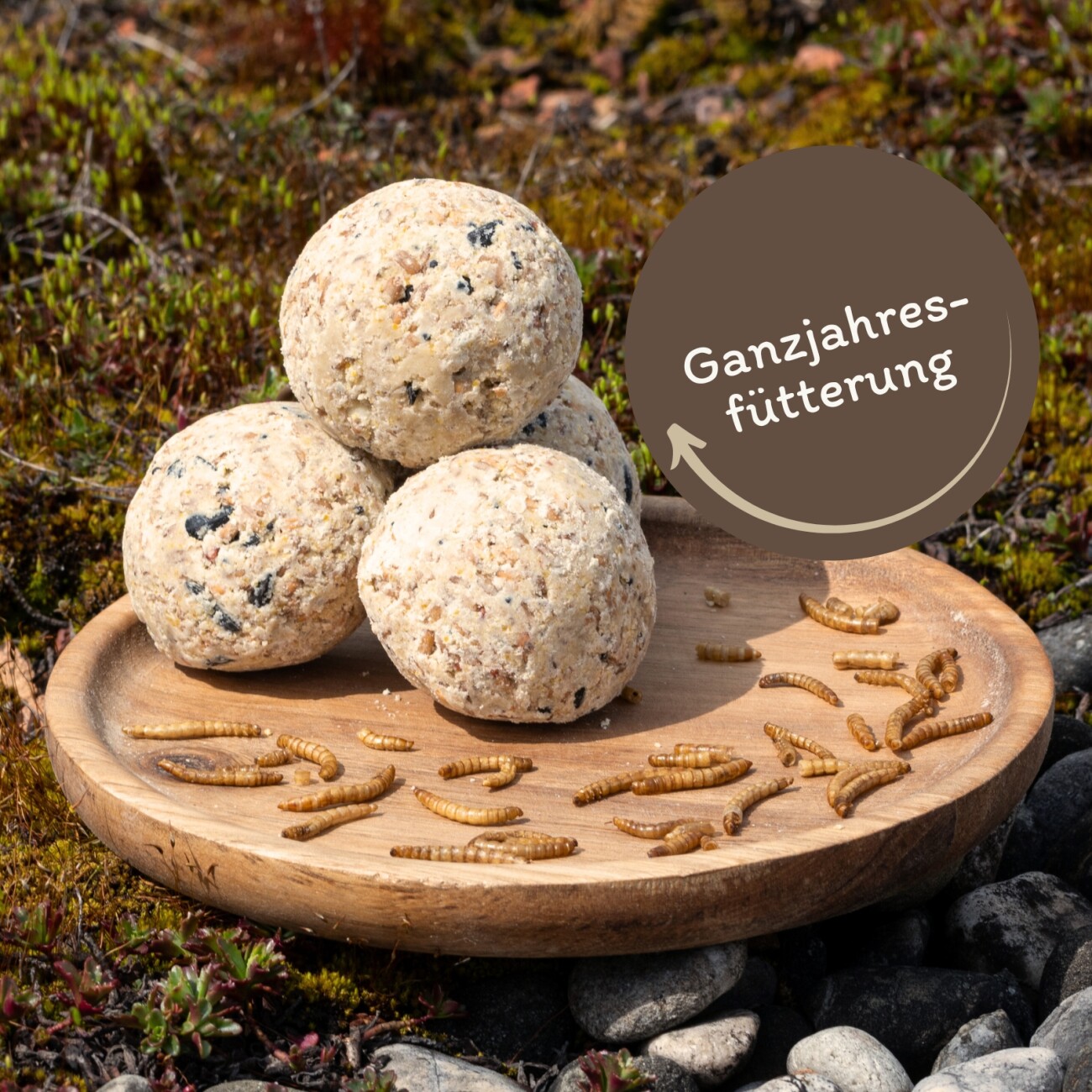 Lyra Pet Meisenknödel aus der Alb-Mühle Protein ohne Netz à 85 g + 2 Spender
