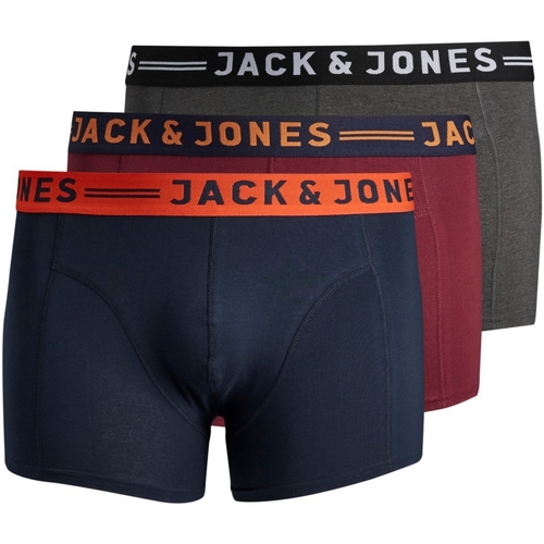 Jack & Jones - 12147592 JACLICHFIELD TRUNKS NOOS 3 PACK PS BURGUNDY Multicolor