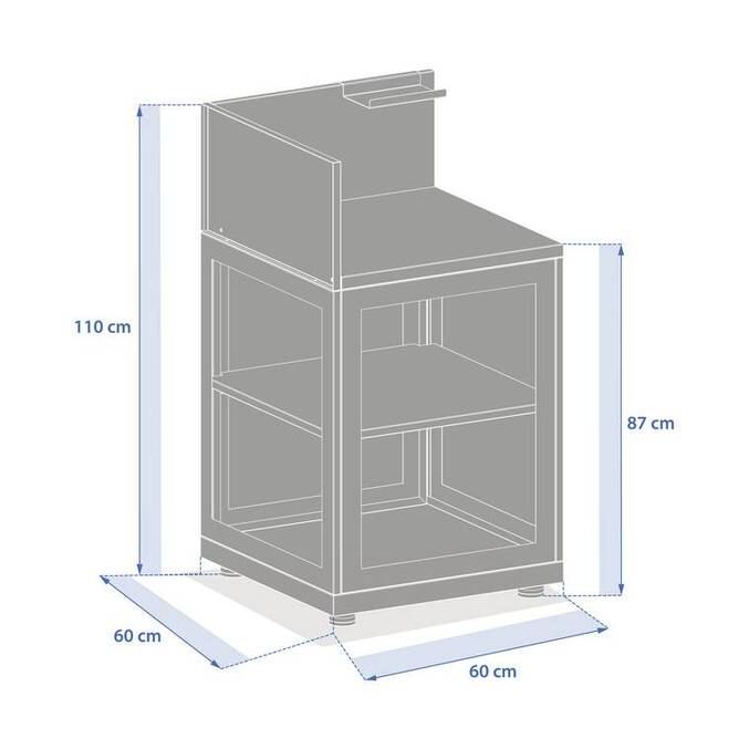 Module d'angle pour cuisine d'été OXYANA Graphite
