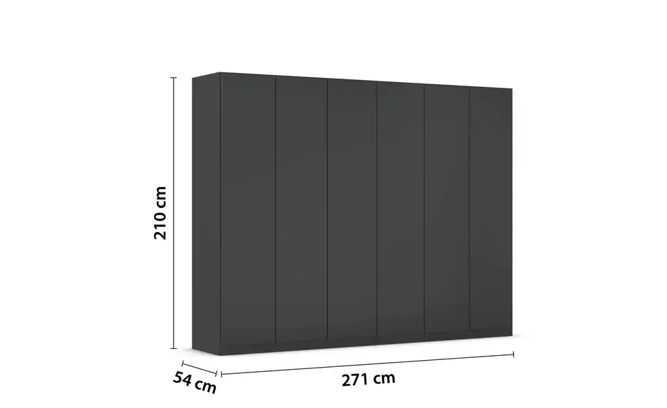 Falttürenschrank 6 Stück 271 cm