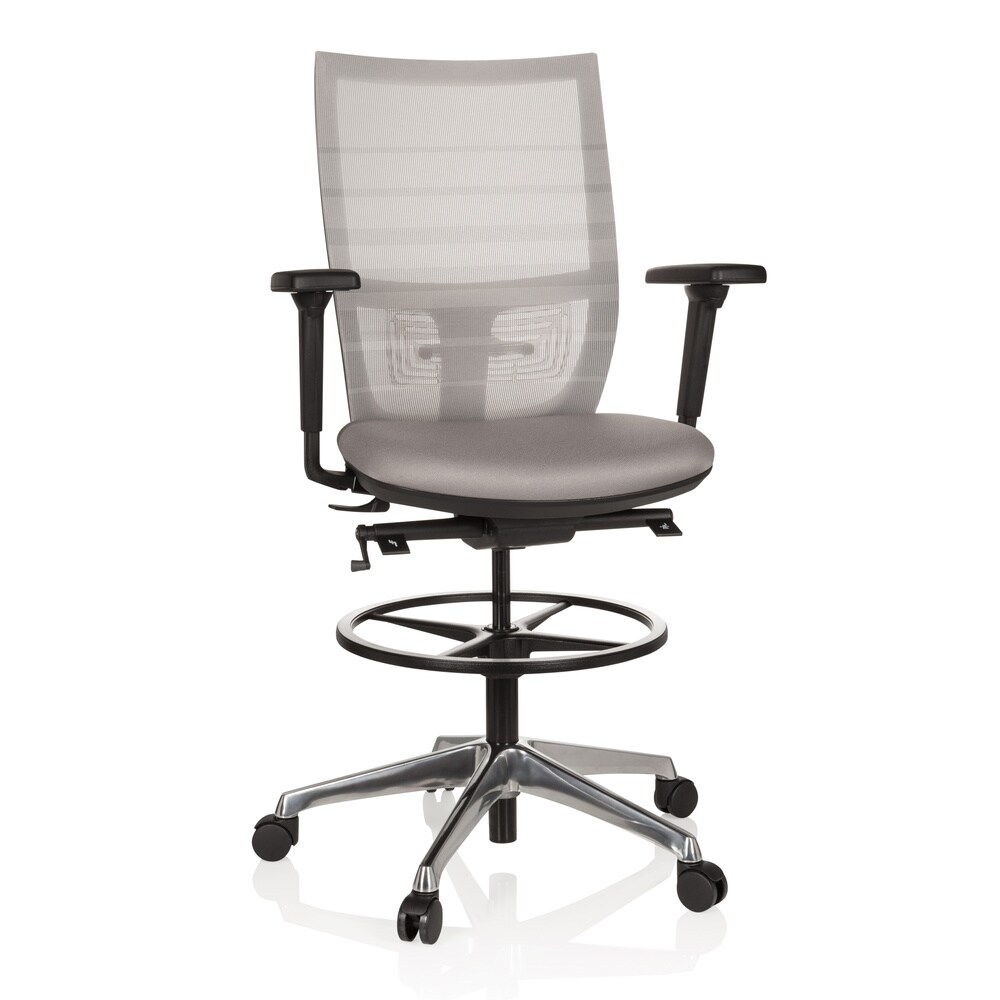 Counterstuhl TOP WORK 98 Stoff/Netzstoff mit Armlehnen (höhenverstellbar) hjh OFFICE
