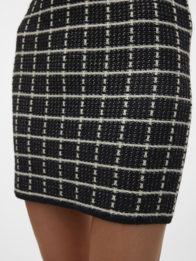 Vero Moda VMKIA NW MINI SKIRT CO BOO Black/w. birch
