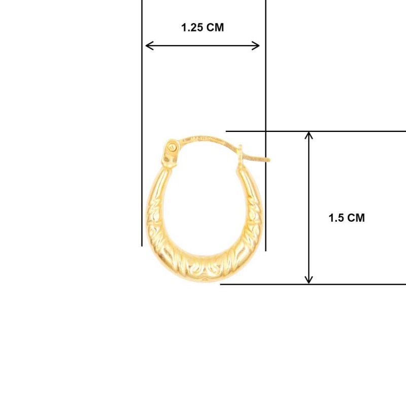 Boucles d'Oreilles Créoles - Or Jaune - Femme