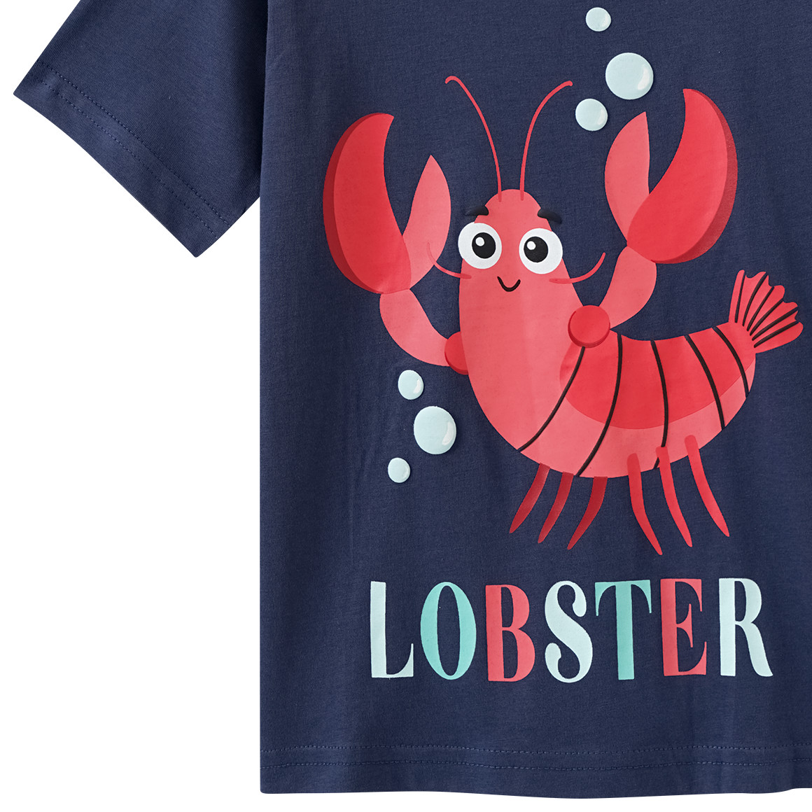 Topolino Kinder T-Shirt mit Hummer-Motiv dunkelblau