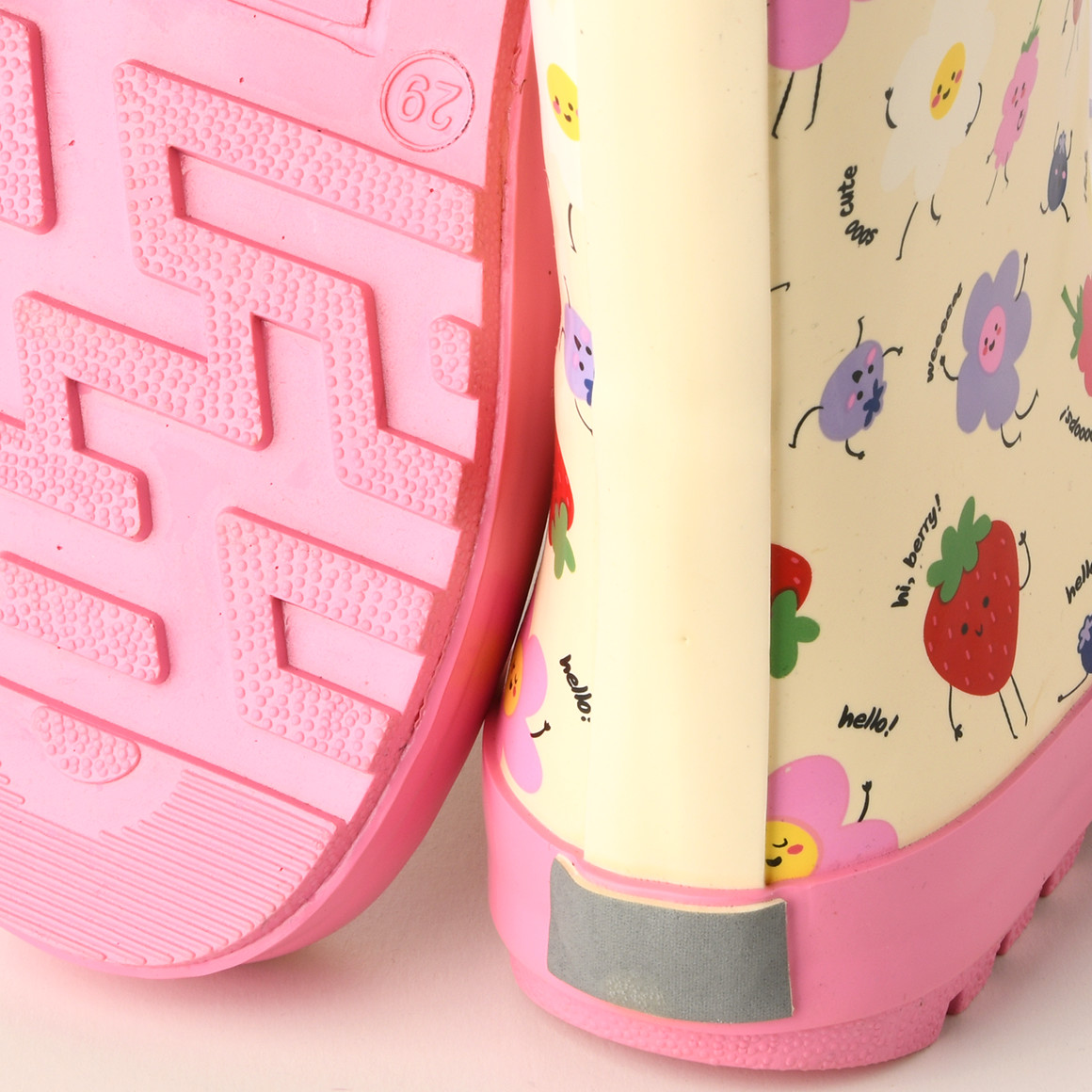 Topolino Mädchen Gummistiefel mit Allover-Print creme