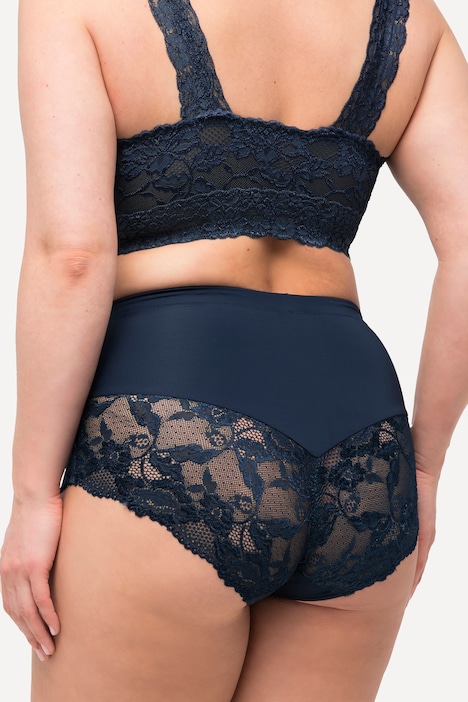 Midislip, transparente Spitze, hinten gerafft