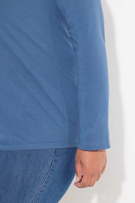 Shirt, Slim, V-Ausschnitt, Langarm