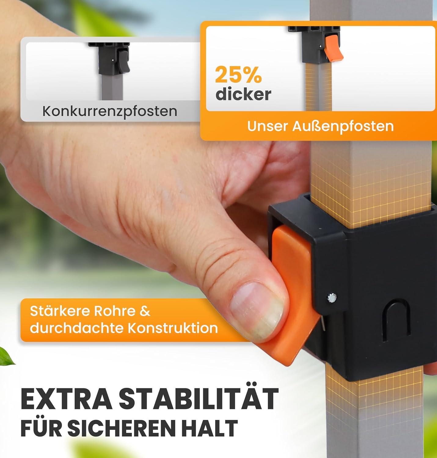 Pavillon 3x3 Wasserdicht Stabil Winterfest und UV 50+ Schutz - Faltpavillon mit Seitenwänden - Pop Up Zelt für Garten, Camping, Märkte - Gartenpavillon (Beige, 3x3m)