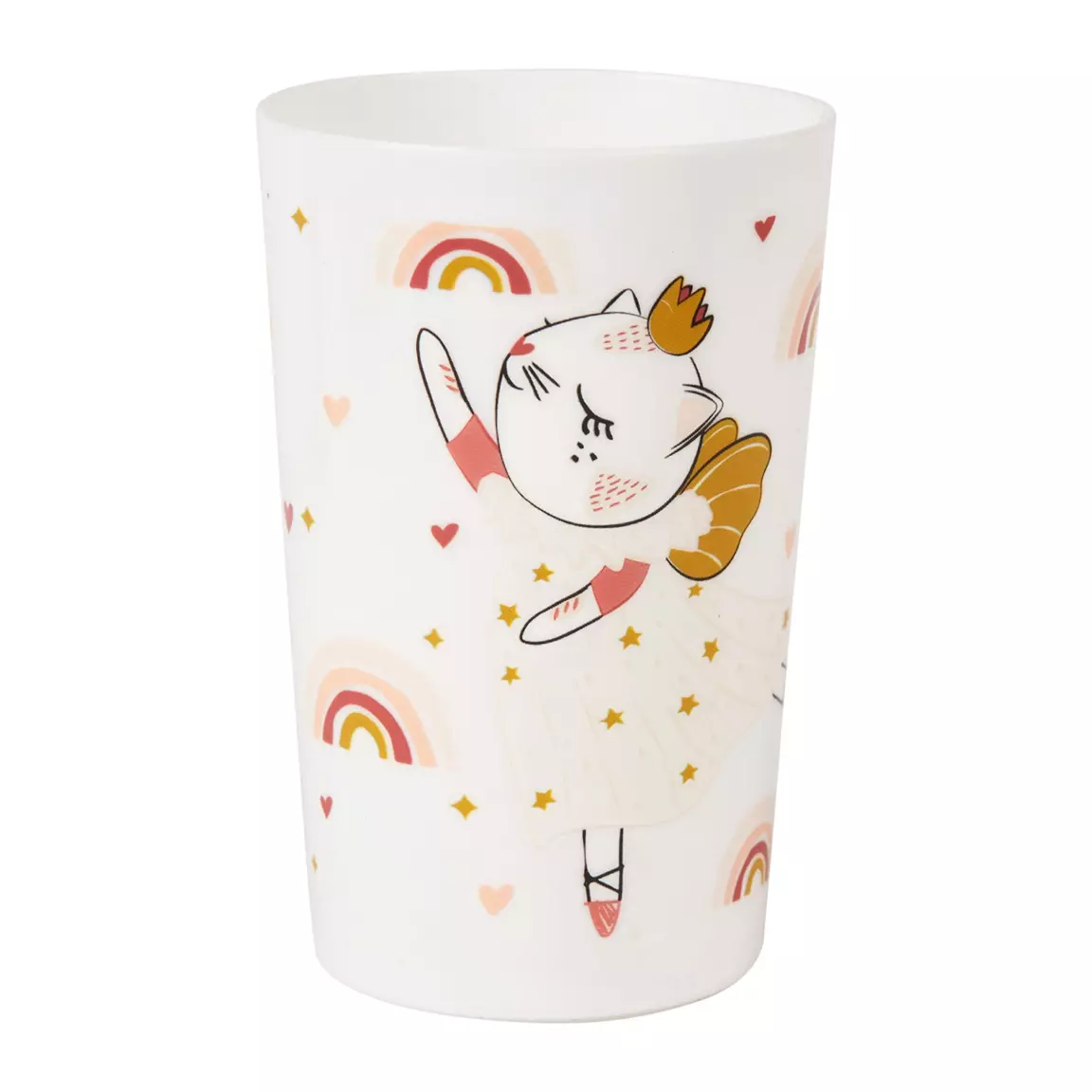 Coffret repas bébé 5 pièces Chat Rose