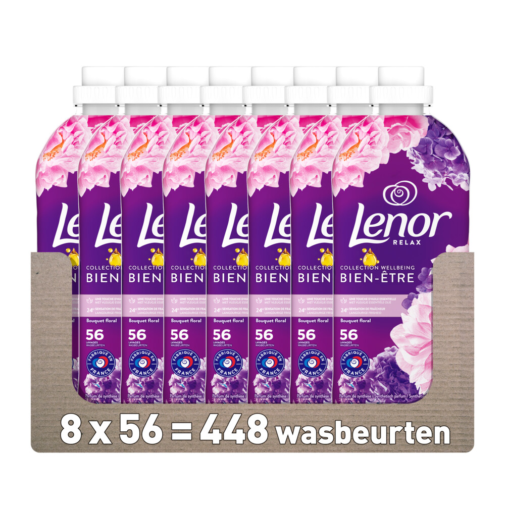 8x Lenor Wasverzachter Bloemenboeket 56 Wasbeurten1176 ml