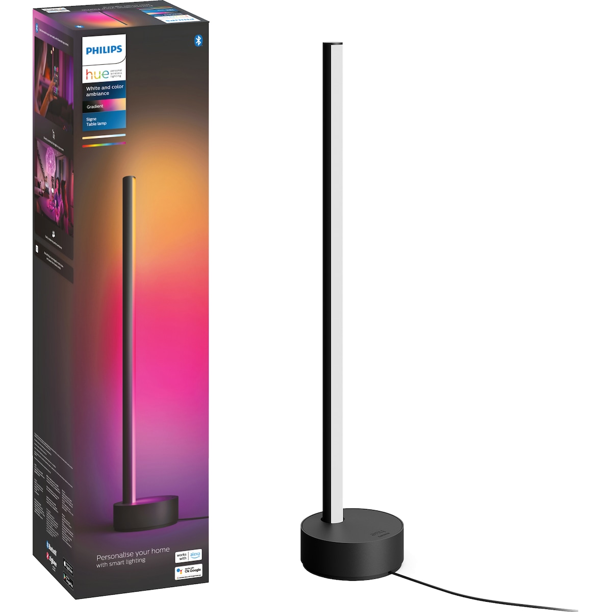 Philips Hue Gradient Signe bordlampe (sort)