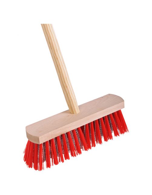 Talen Tools Onkruidbezem Met Steel - Reiningingsgereedschap - 28 cm Rood
