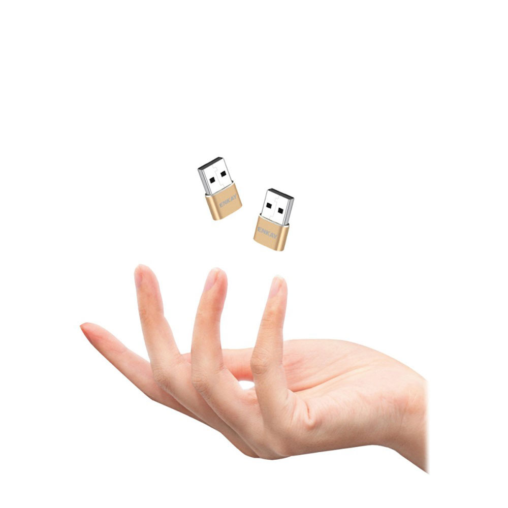 USB C auf USB A Lade und Daten Adapter Stecker Fast Charge - Gold