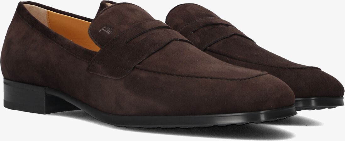 bruine tod's loafers mocassino gomma 35l