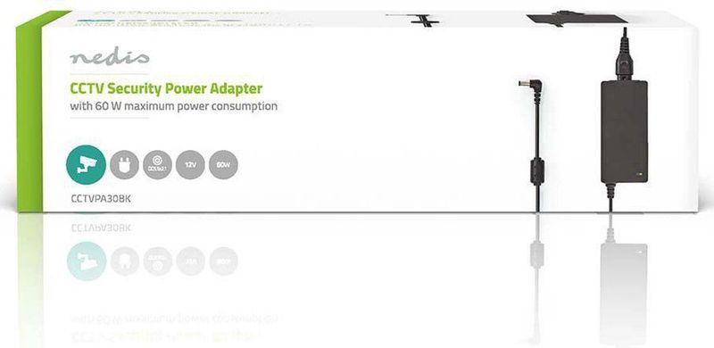 Oplader - Voedingsadapter - 12V - 5A - Maximaal Vermogen 60W