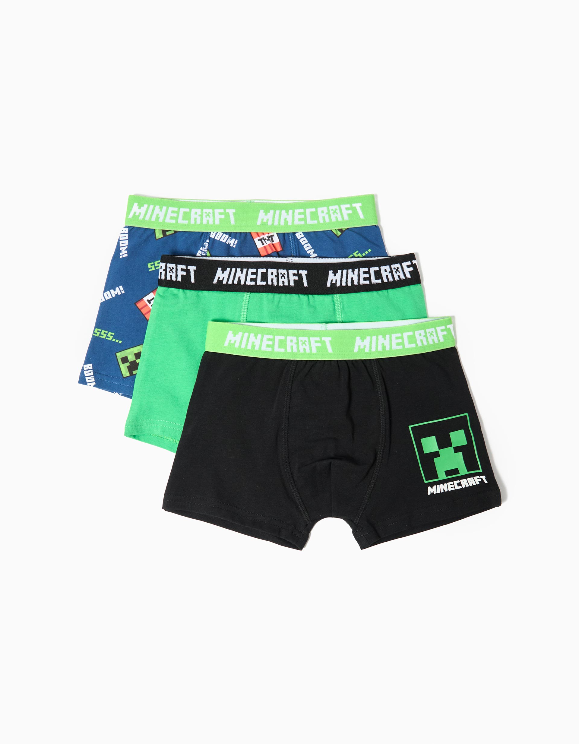 Pack 3 Boxers 'Minecraft', Menino, Multicor