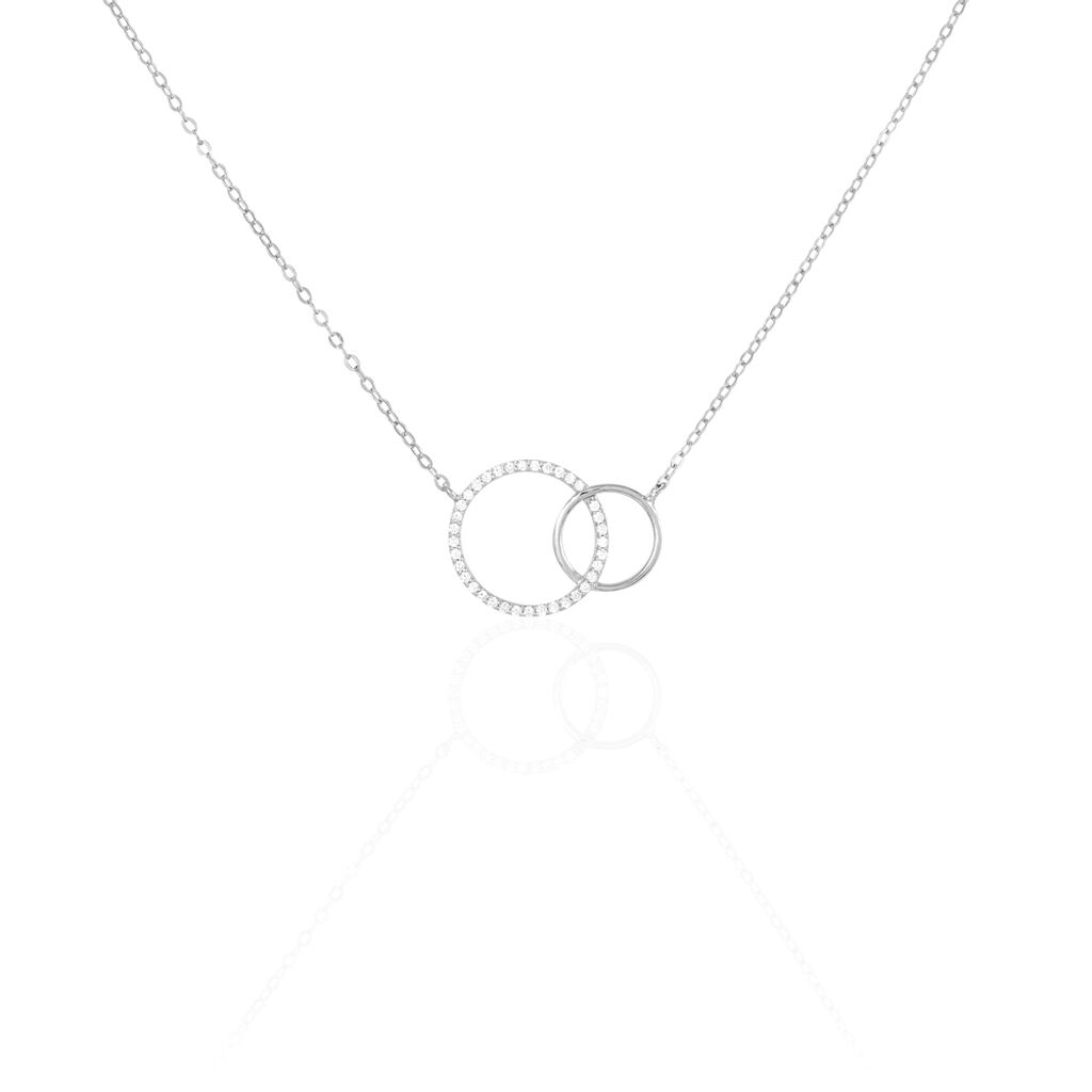 Collier Yalaz Argent Blanc Oxyde De Zirconium
