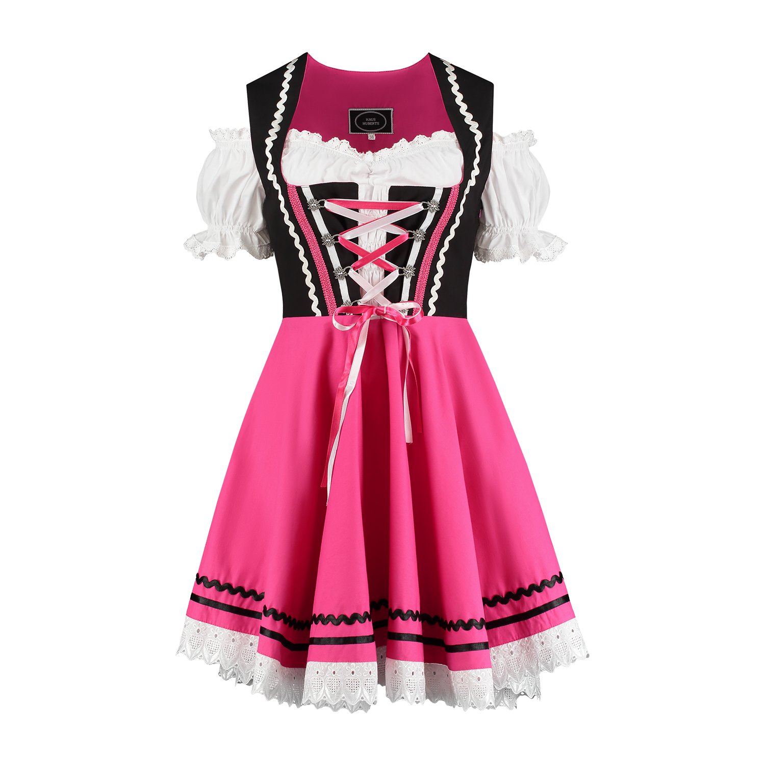 Oktoberfest Dirndl Jurk Oktoberfest Zwart Roze Dames 2 Delig