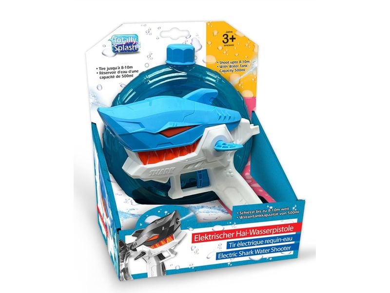 Totally Wasserpistole Splash elektronische Hai Gartenspielzeug für spannende Wasserduelle