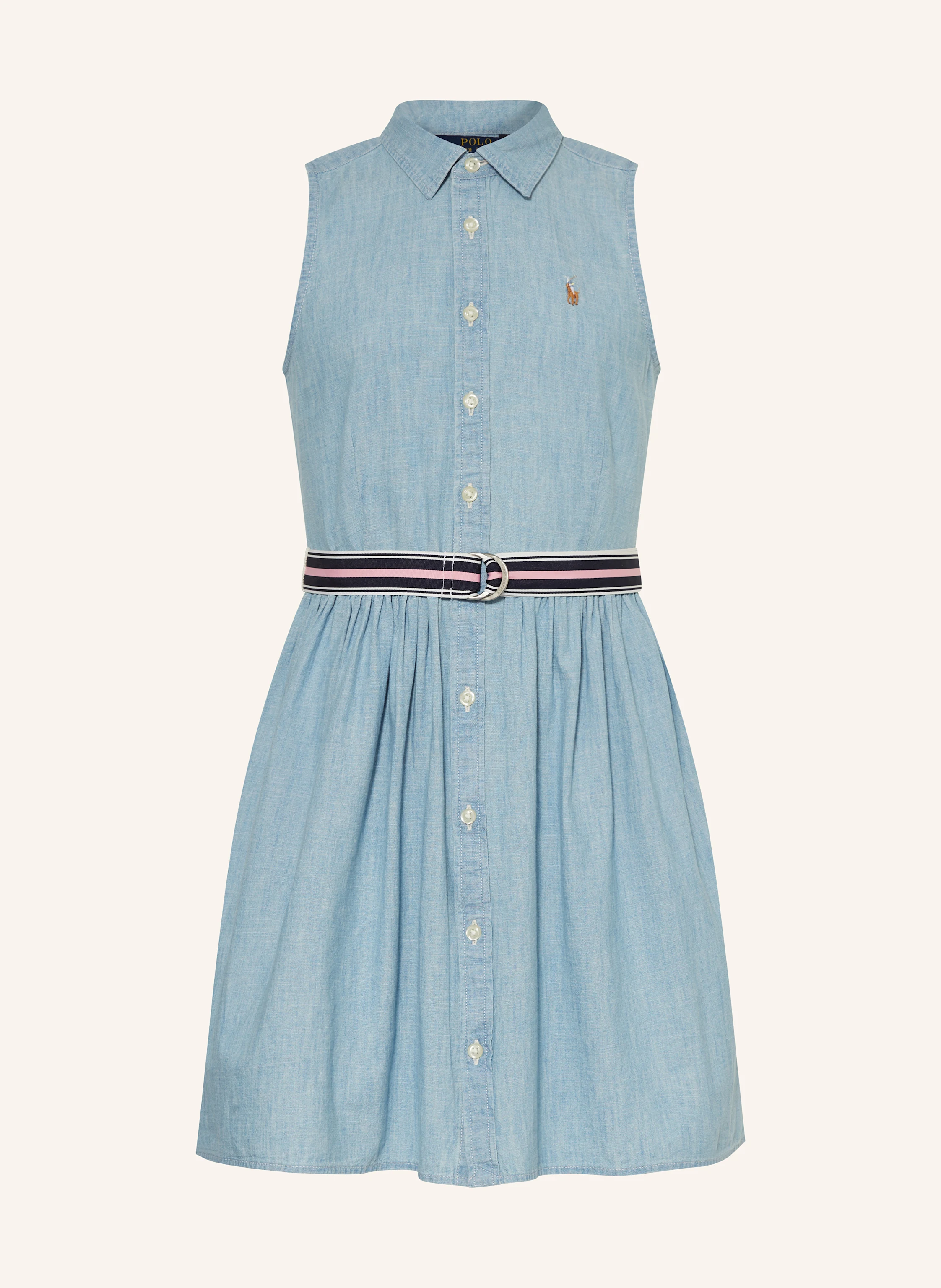 POLO RALPH LAUREN Hemdblusenkleid in Jeansoptik
