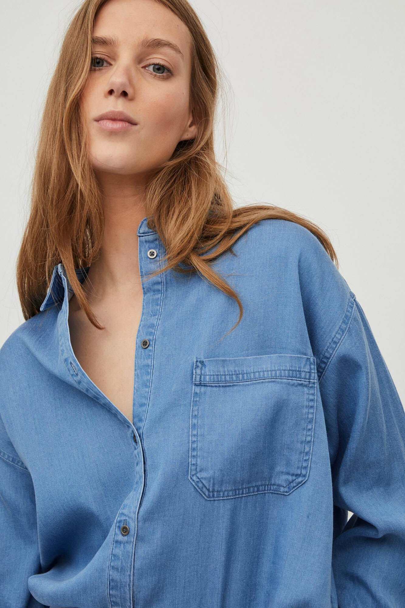 Camisa efeito Denim - Azul