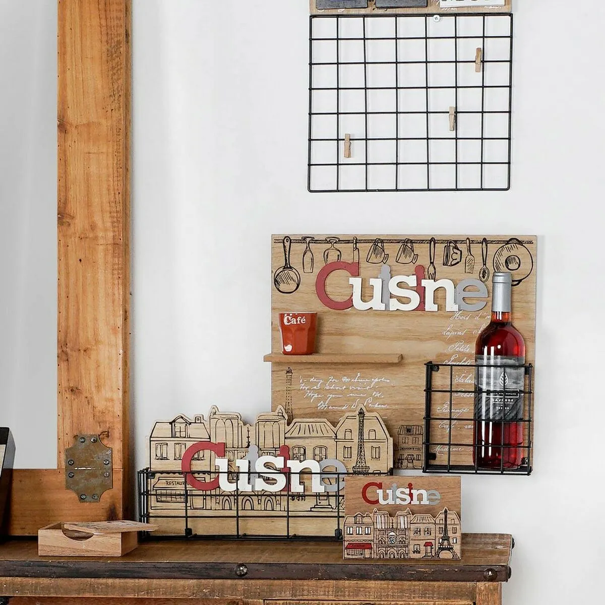 DKD Home Decor porte-serviettes bois