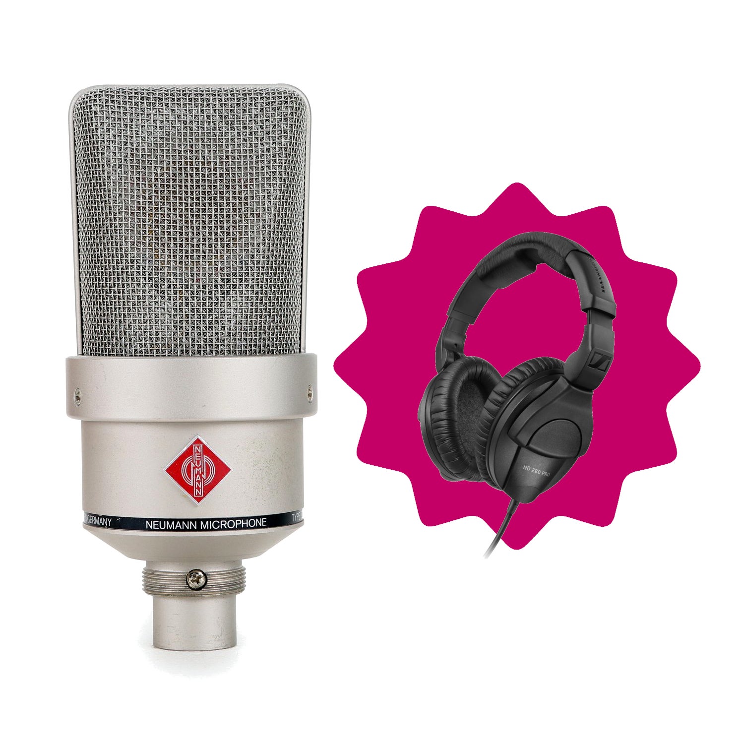 Neumann TLM 103 condensatormicrofoon met Sennheiser HD 280 koptelefoon