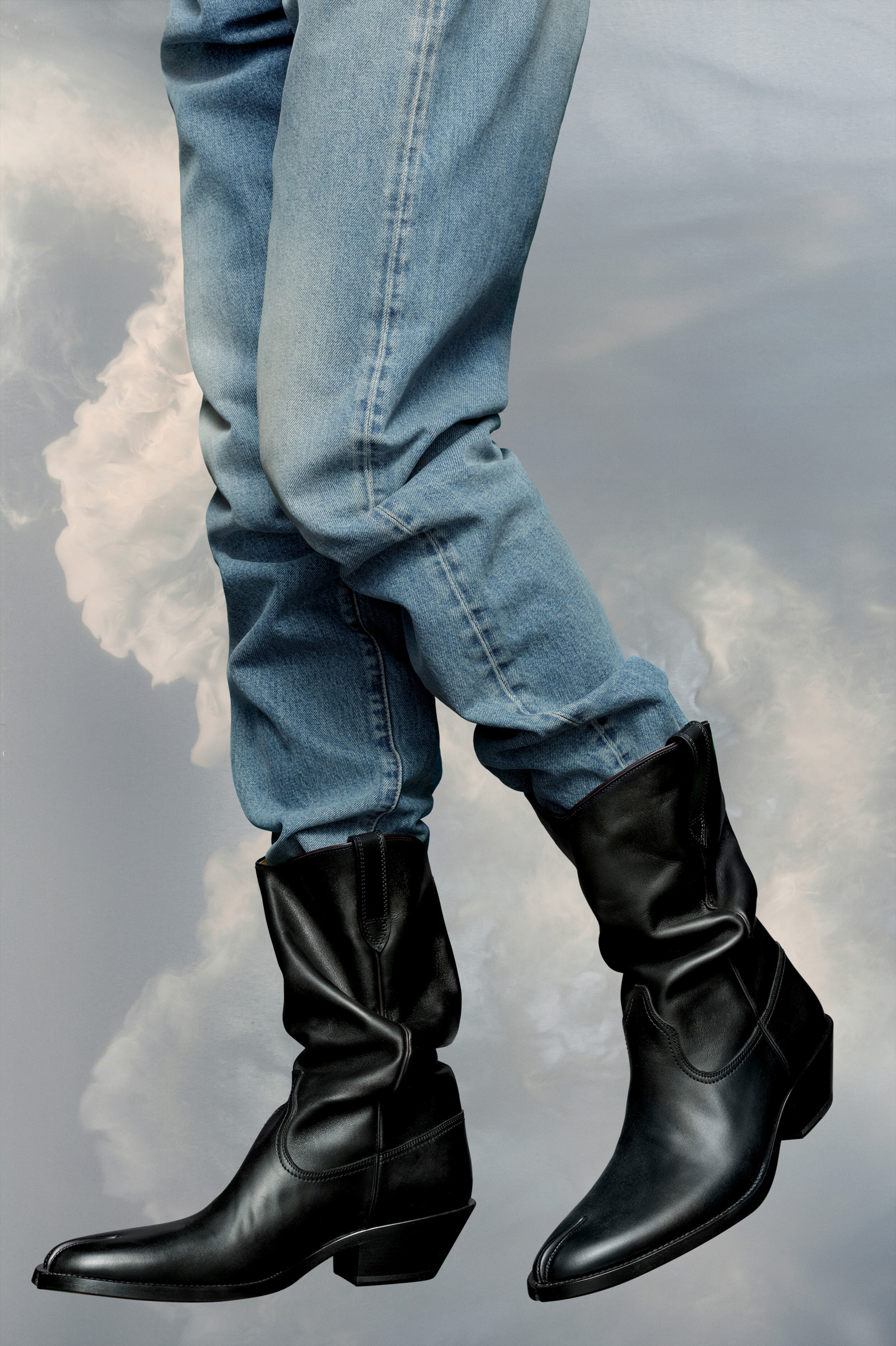 Bottes Tabi d'inspiration western | Homme Noir
