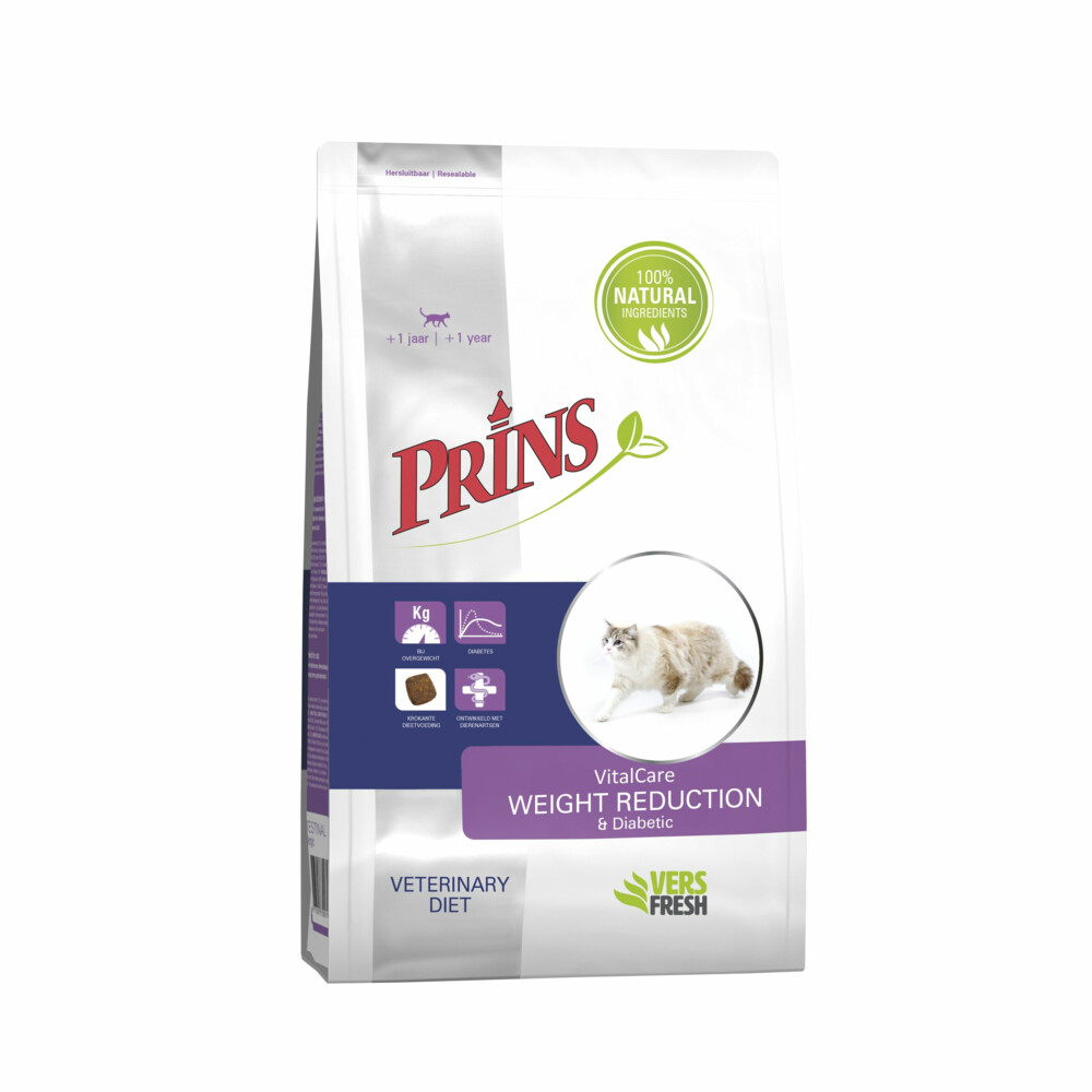 Prins VitalCare Diet Weight Reduction & Diabetic Kattenvoer 5 kg