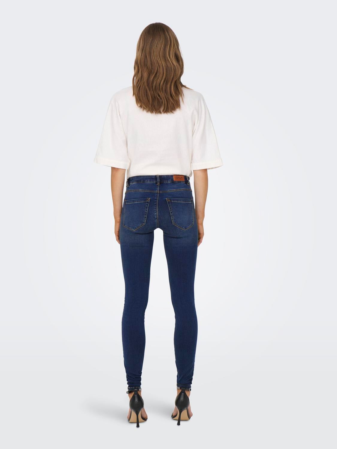ONLROYAL Mittlere Taille Skinny Fit Jeans Dark Blue Denim