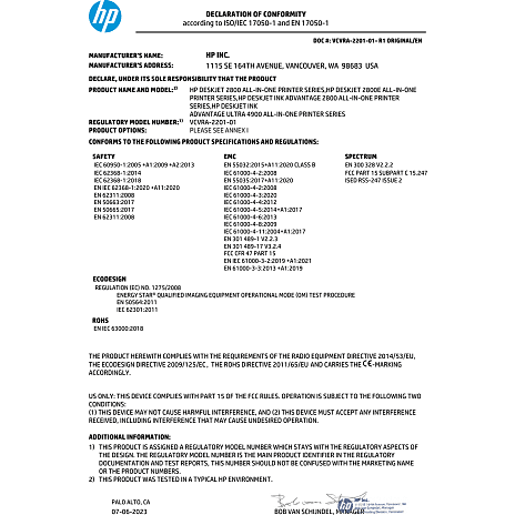 HP DeskJet 2810e All-in-One-printer
