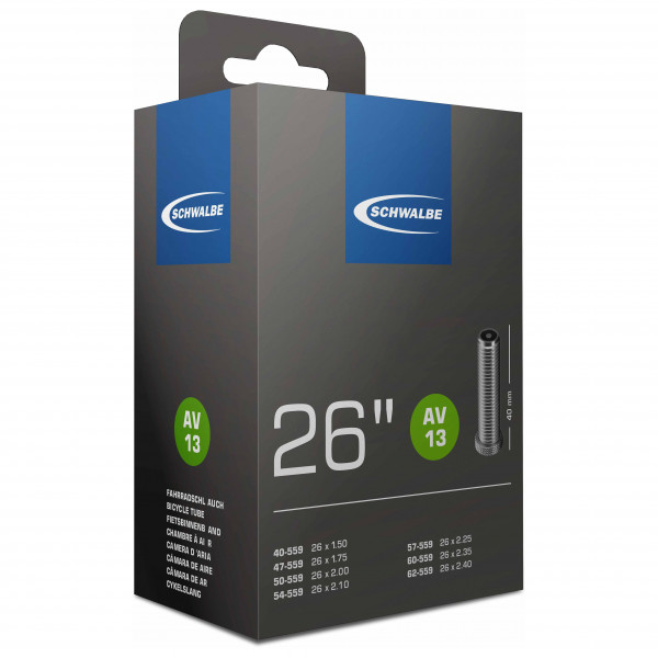 Schwalbe - Schlauch Nr. 13 MTB 26 x 1,5-2,5 (40/62-559) AV40 - Chambre à air pour vélo