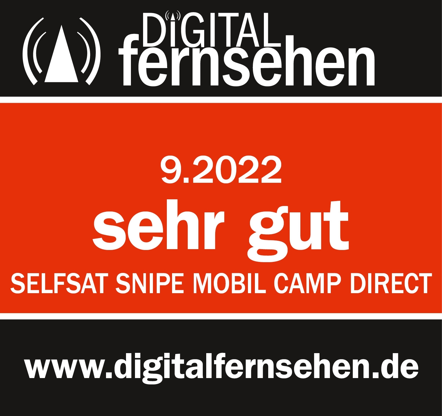 Selfsat Snipe Mobil Camp Direct vollautomatische mobile Camping SAT Antenne