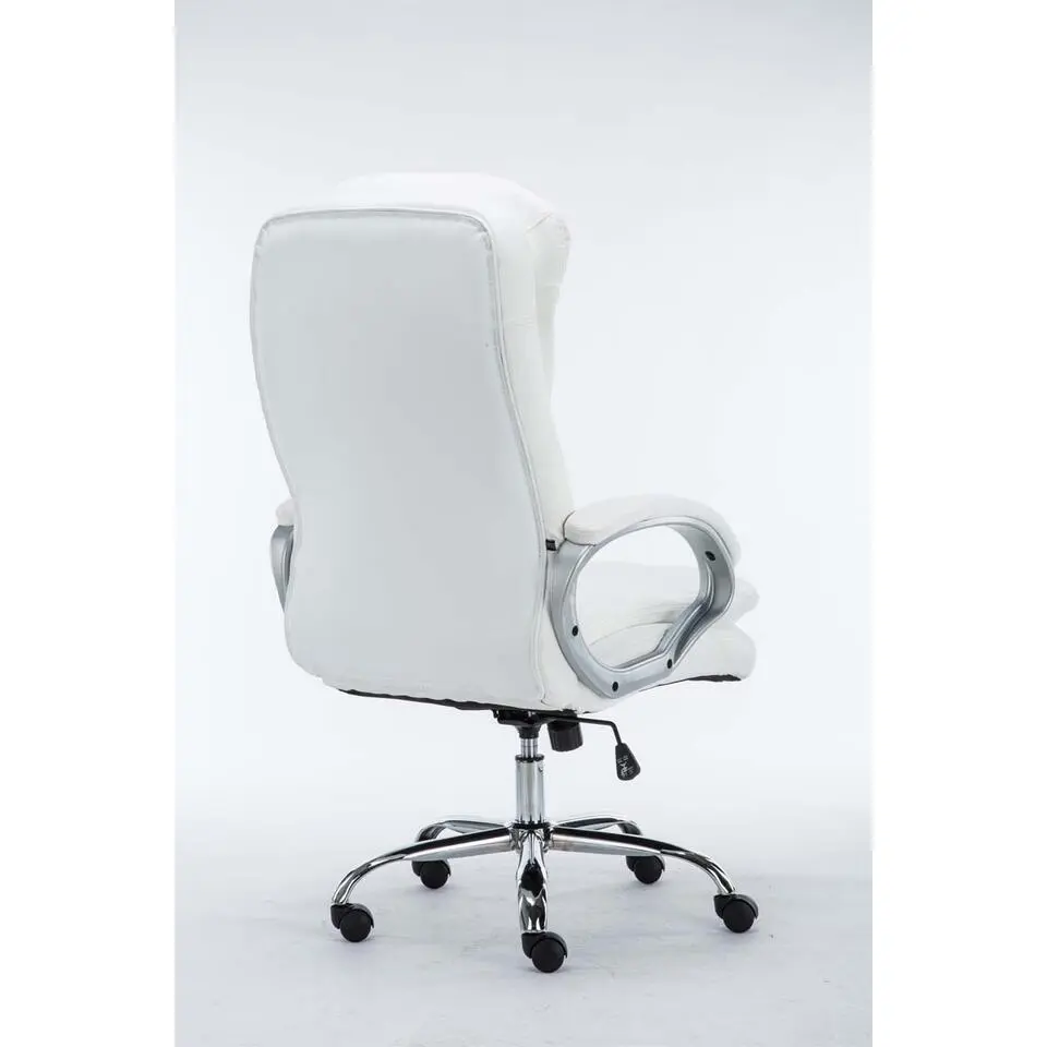 CLP Bureaustoel XXL Vancouver chroom Frame - Kunstleer - wit