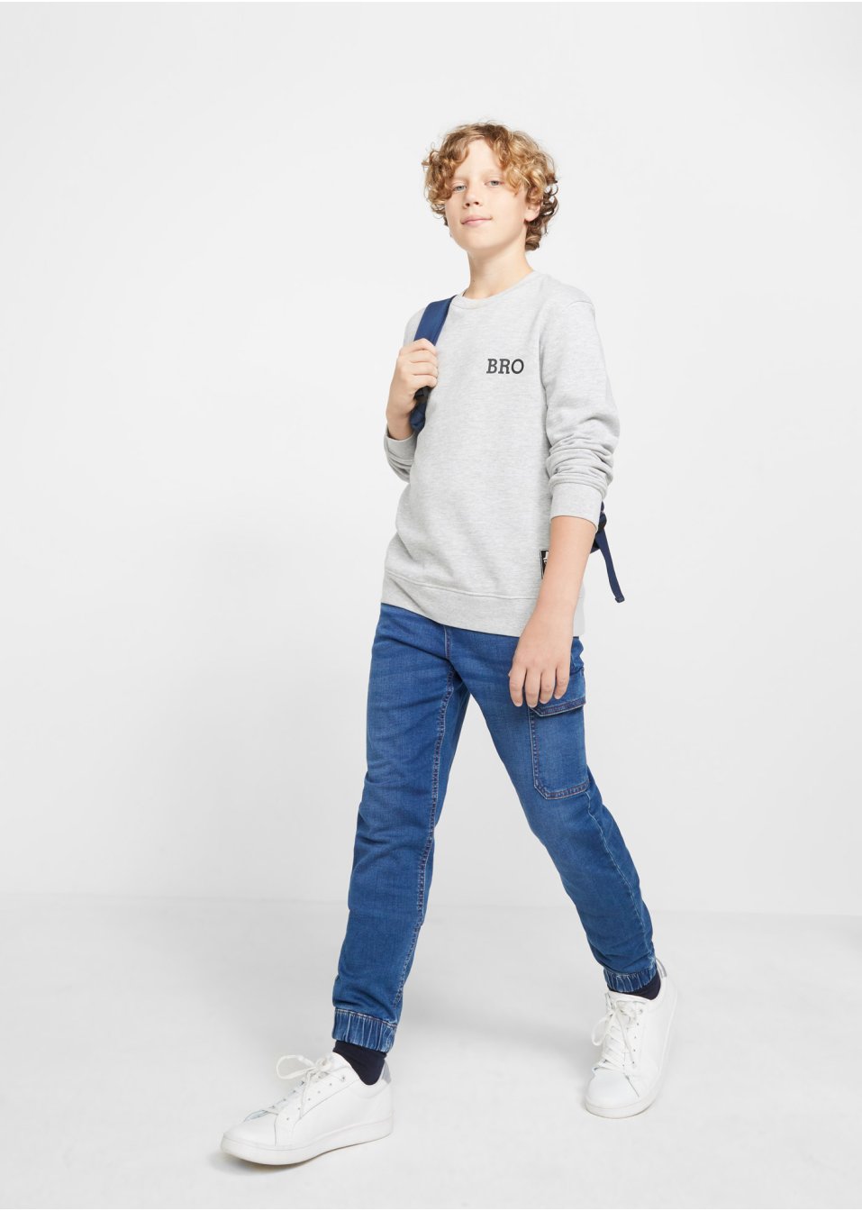 Jogg-jean cargo garçon, Slim Fit