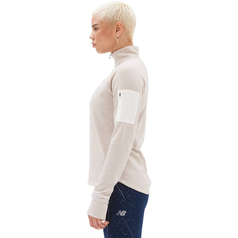 New Balance Heat Grid Half Zip Midlayer Løbetrøje Dame