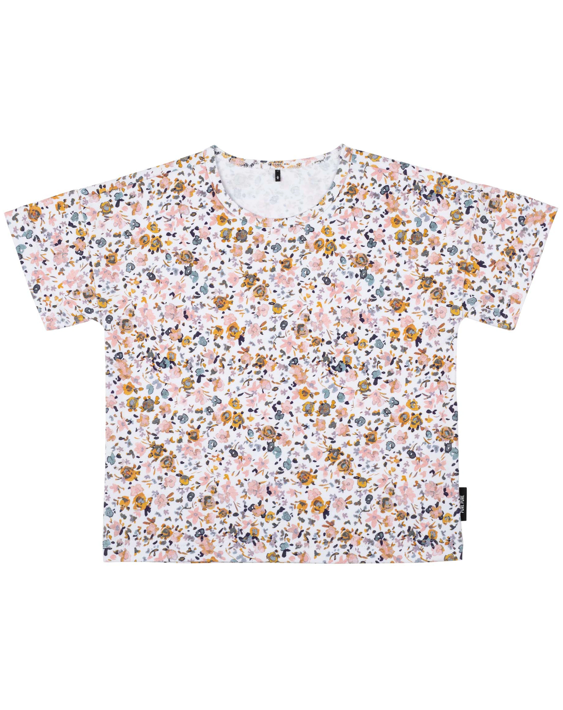 T-Shirt FLOWERS in white