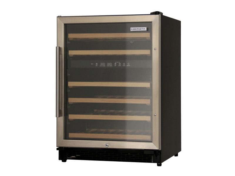 Kibernetik Weinklimaschrank WKH46F01 Schwarz, Rechts, Wechs Freistehender Weinkühlschrank