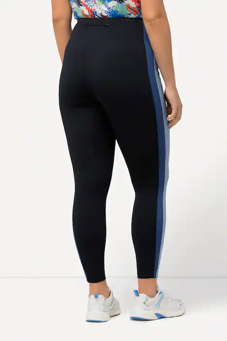 Sport-Leggings, schnelltrocknend, High Waist, marine