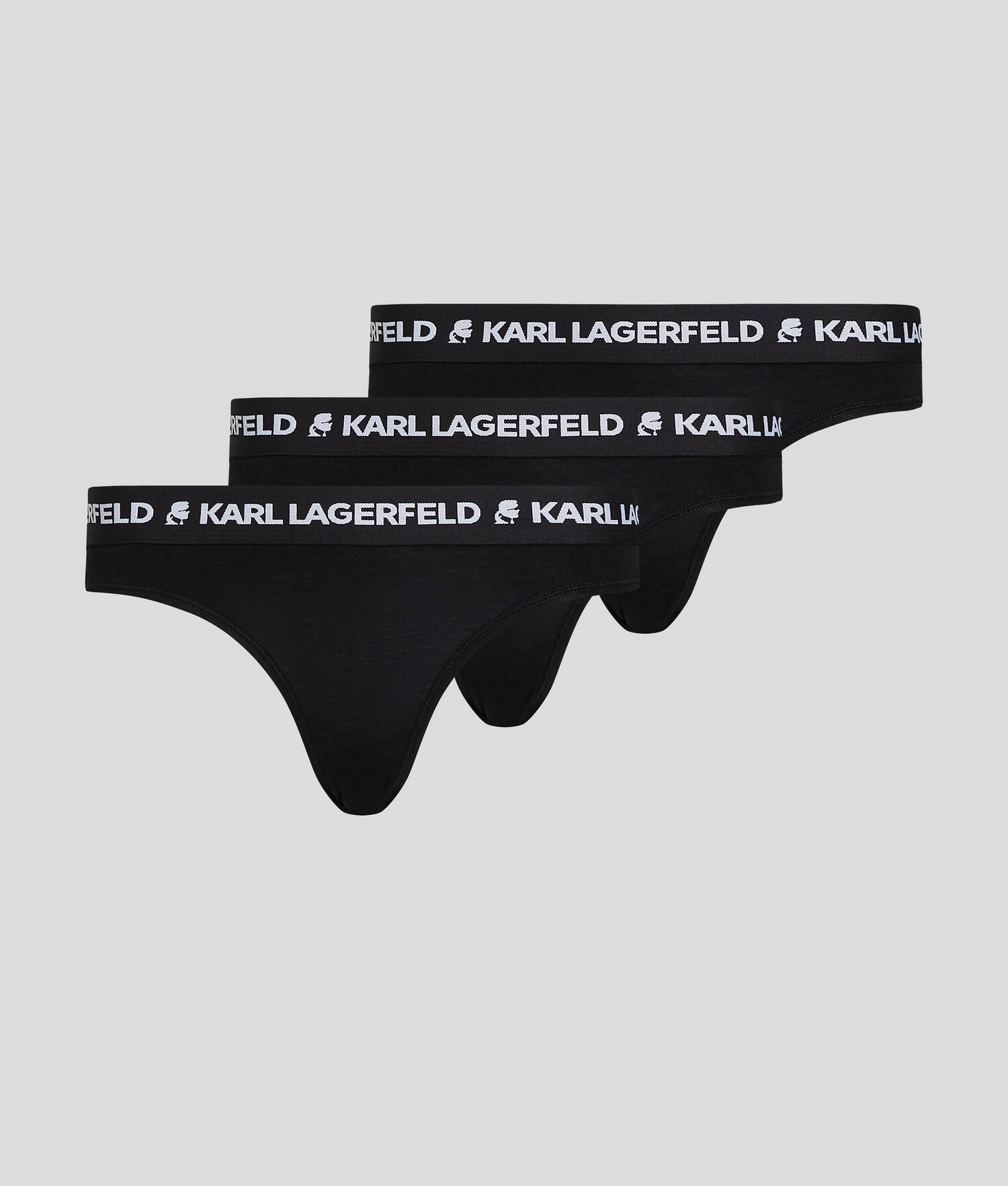 CULOTTES AVEC LOGO KARL – LOT DE 3 - Noir